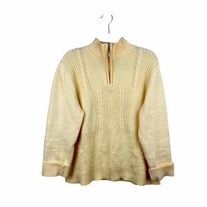 💙Yellow Karen Scott Quarter Zip Sweater